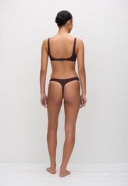 Nineties Crop Top - Aubergine Crinkle - Matteau